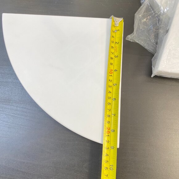 Smart Corner Shelf, 4 Pcs Wall Mount Shelves, Round Front Barrier Edge, Vintage - Picture 7 of 10